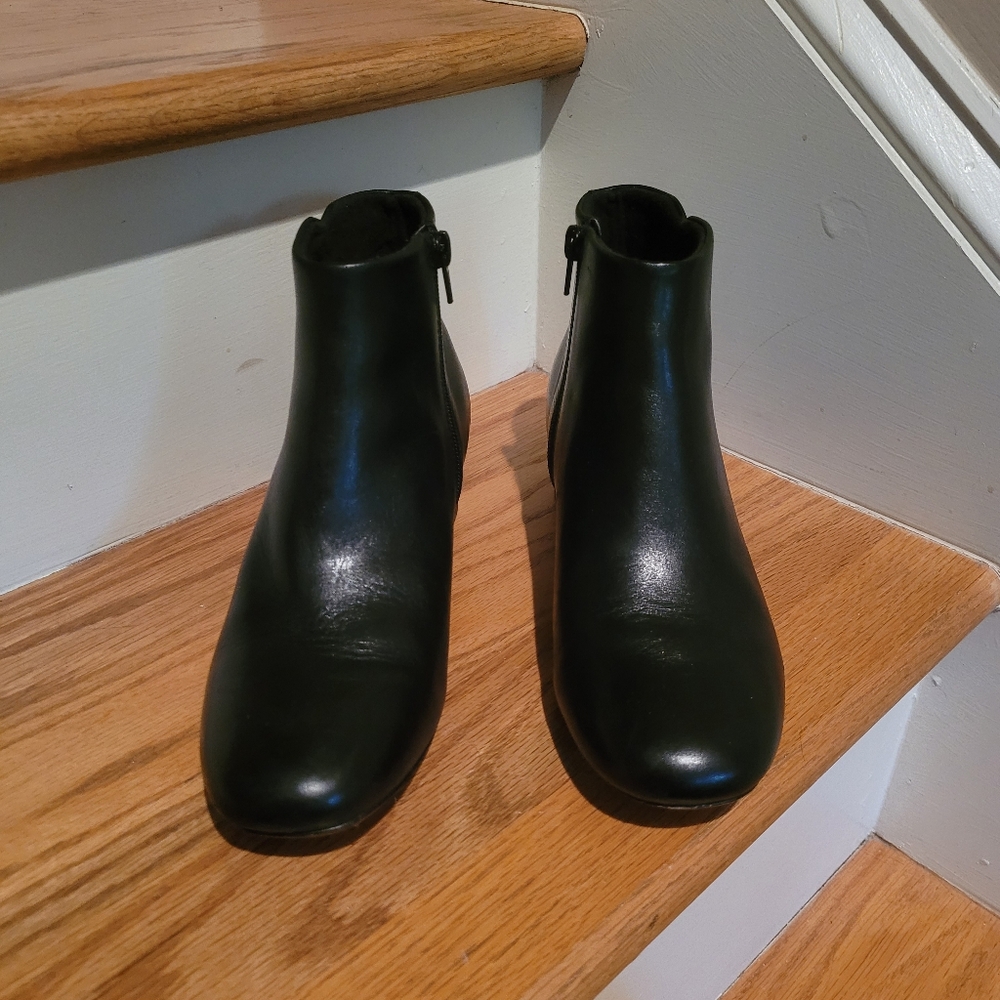 Clarks Black Leather Ankle Boots